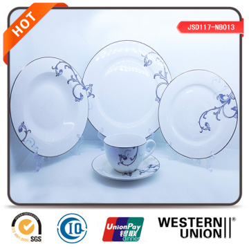 2016 The Most Popular Colored Decal Dinner Set From China